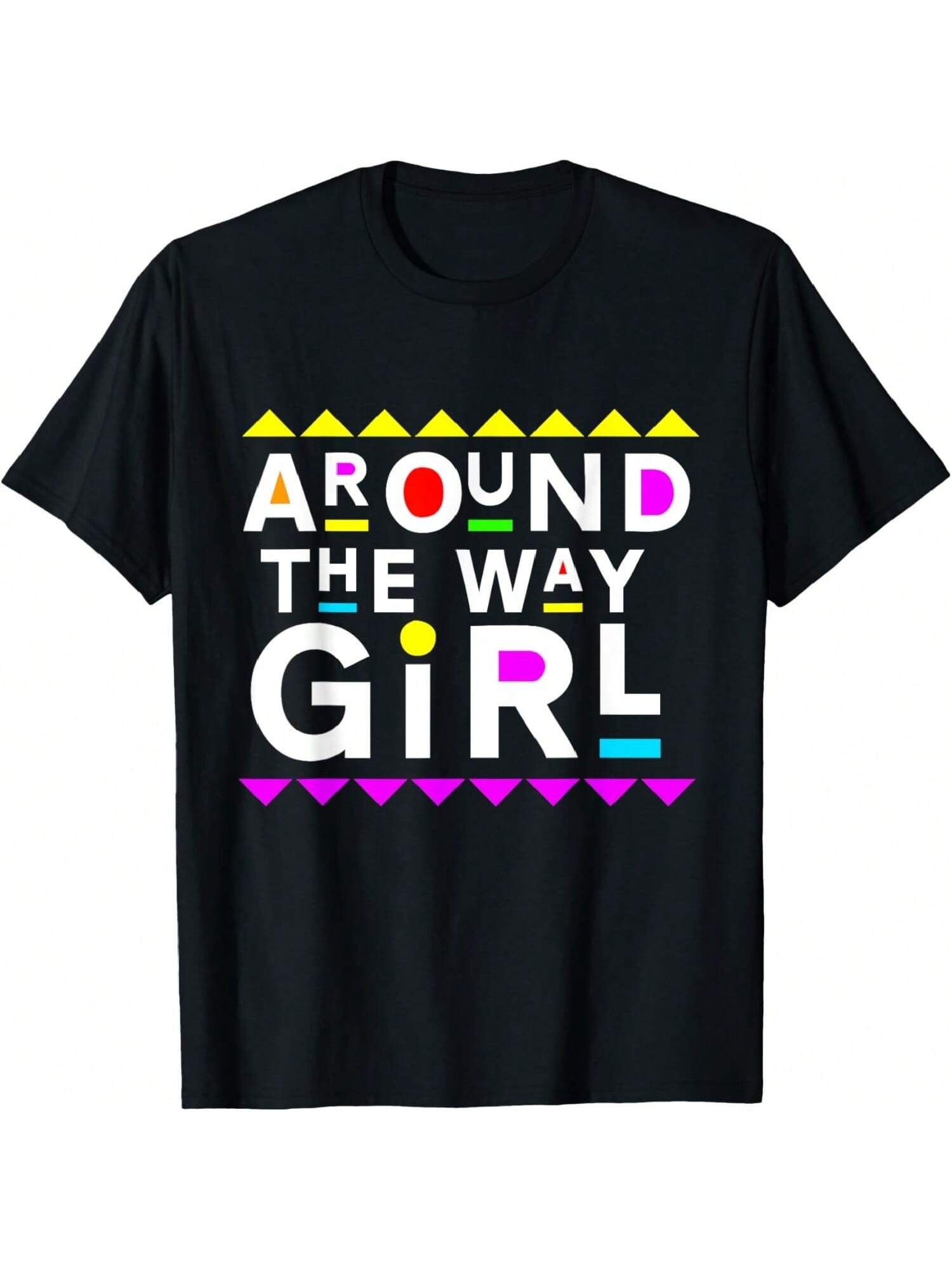 Around The Way Girl Retro 90s Style T-Shirt S разноцветный