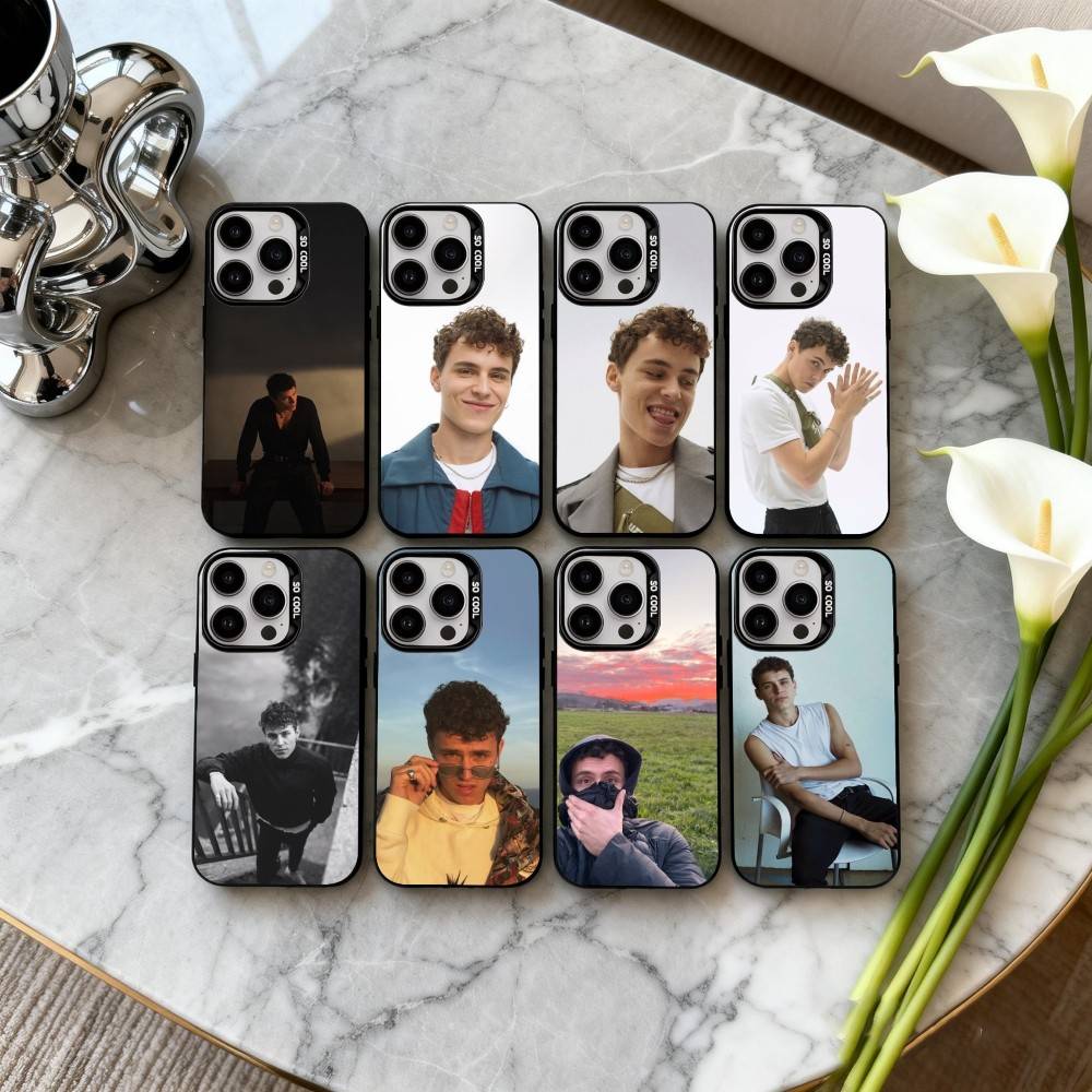 A-Aron P-piper Fodral För iPhone17,16,15,14,13,12,11 Plus,Pro Max Svart Godis silver telefonfodral