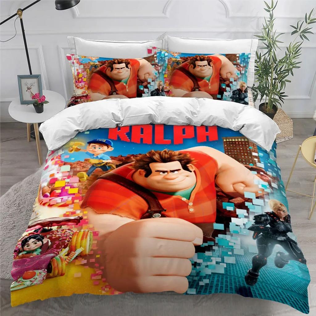 Wreck-It Ralph Quilt Pillowcase Duvet Cover Set Hd Comforter Cover For Kids Bedding Sets Bedclothes Bedroom Decor