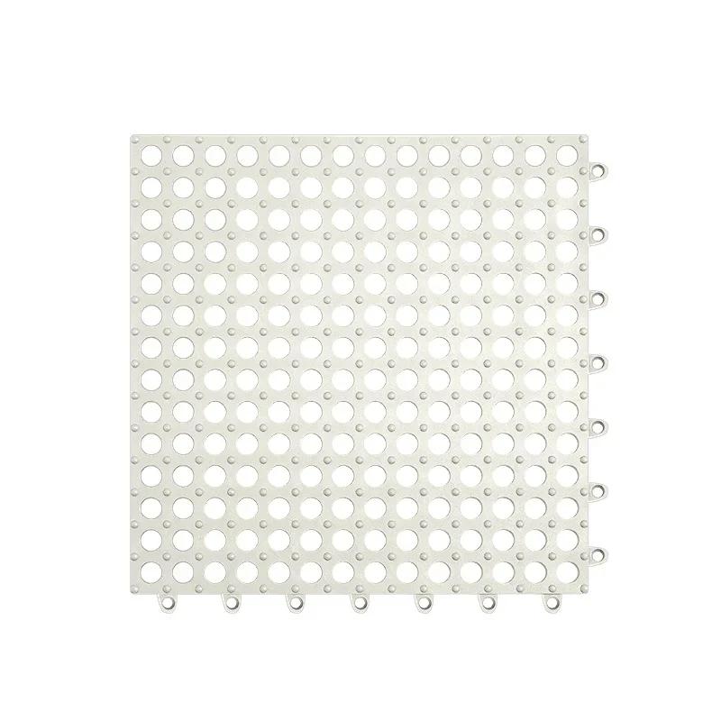 

Резиновая напольная плитка мягкая ПВХ нескользящая плитка для соединения душевой коврик уличный подушка коврик для ванной комнаты палуба слив бассейн патио балкон 2Set белый