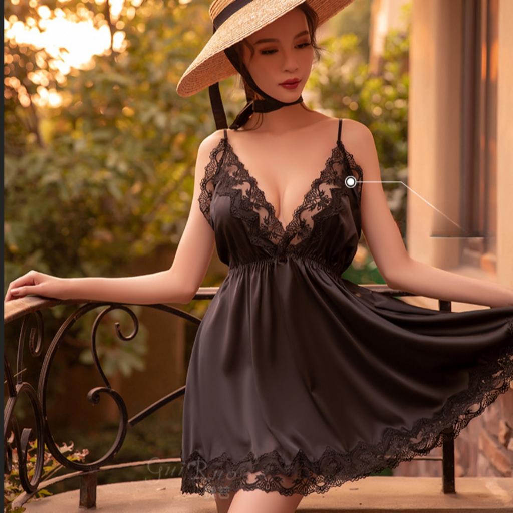 Sexy Lingerie Suspenders Sexy Nightgown Lace Seduction Nightgown