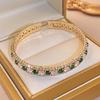 Zircon Open Bangle: Simple & Versatile Luxury Bracelet with Niche Design and Internet Celebrity Style.
