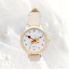 Fieldwork Analog Watch with Dessert Leather and Decorative White with Strawberry and Cherry Designs Women's Design, Band, Hands, (GY096-1 WH)