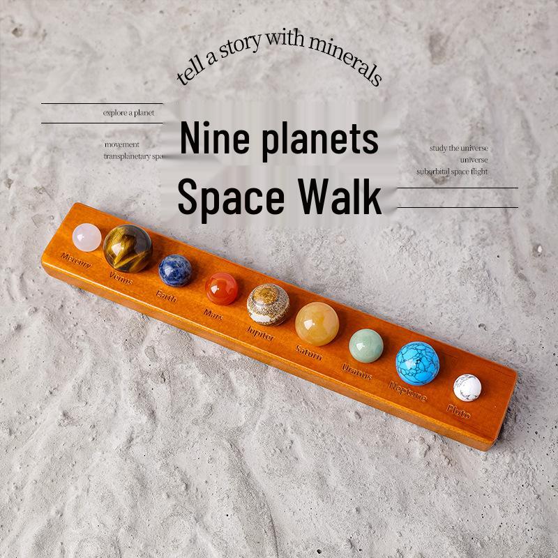 Galaxy Crystal Ball: Nine Planets Solar System Model - Educational Gift for Kids
