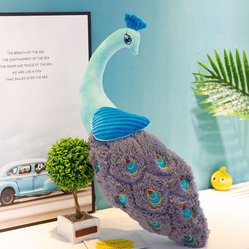 Peacock Animal Plush Toy With Fluffy Fabric For Kids Playroom And Gifts Doll