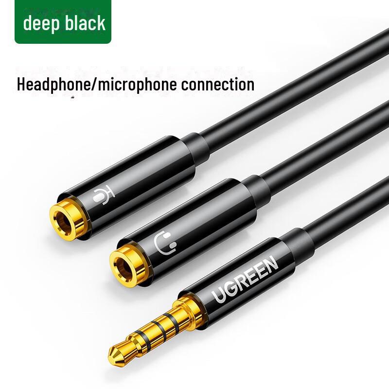 

Greenlink 3.5mm Headset Mic Adapter Cable, Two-in-One Converter for Mobile Phones, Black and White ABS bright shell чорний