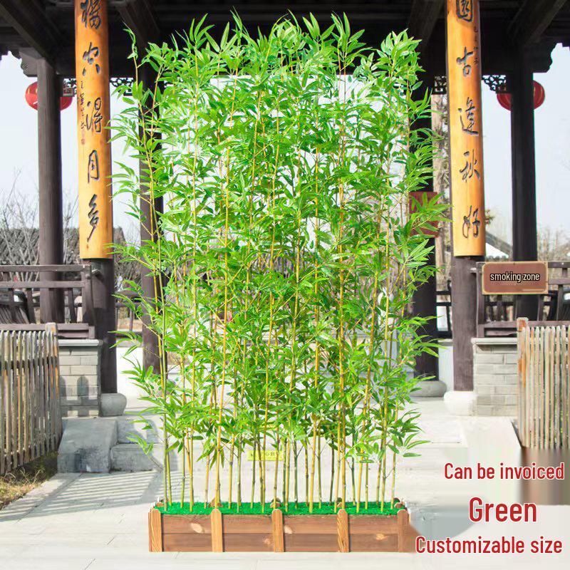 Artificial Bamboo Screen: Indoor/Outdoor Decorative Partition, Bonsai Style, Encrypted Greenery Landscaping