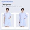 Unisex Saint Snowland Peter Pan Collar Doctor's White Coat - Long Sleeve for Dental & Hospital Professionals