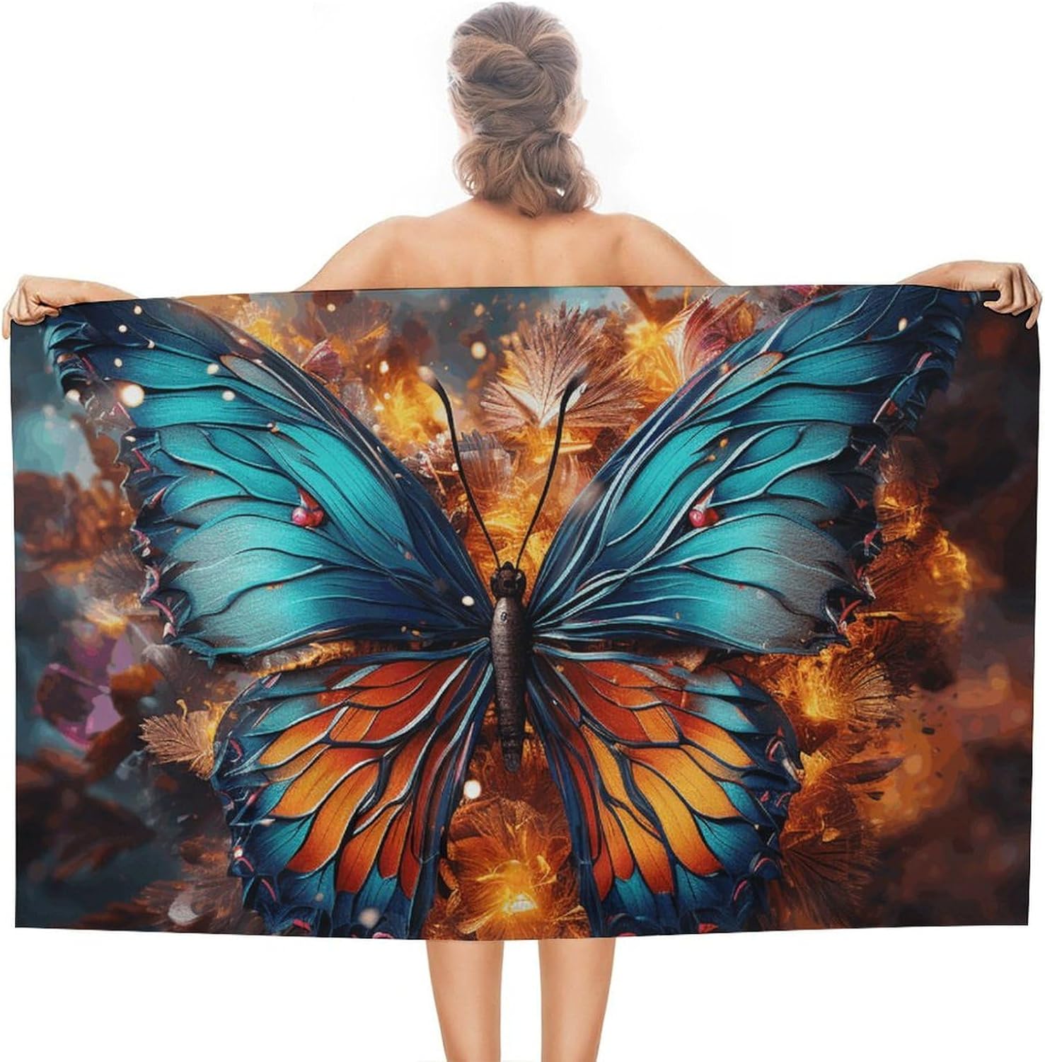 

Oversized Pool Towels for Adults, Soft Plush Lightweight Travel Towel, Absorbent Beach Blanket for Pool Yoga Gym Sports W30*H60(CM)