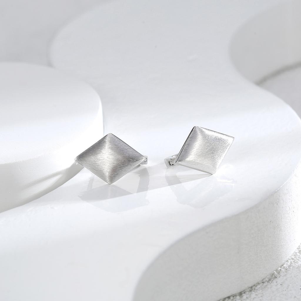 Simple Square Geometric Hollow Metal Earrings 2025 New Women's Fashion Niche Design Ear Buckle Earrings