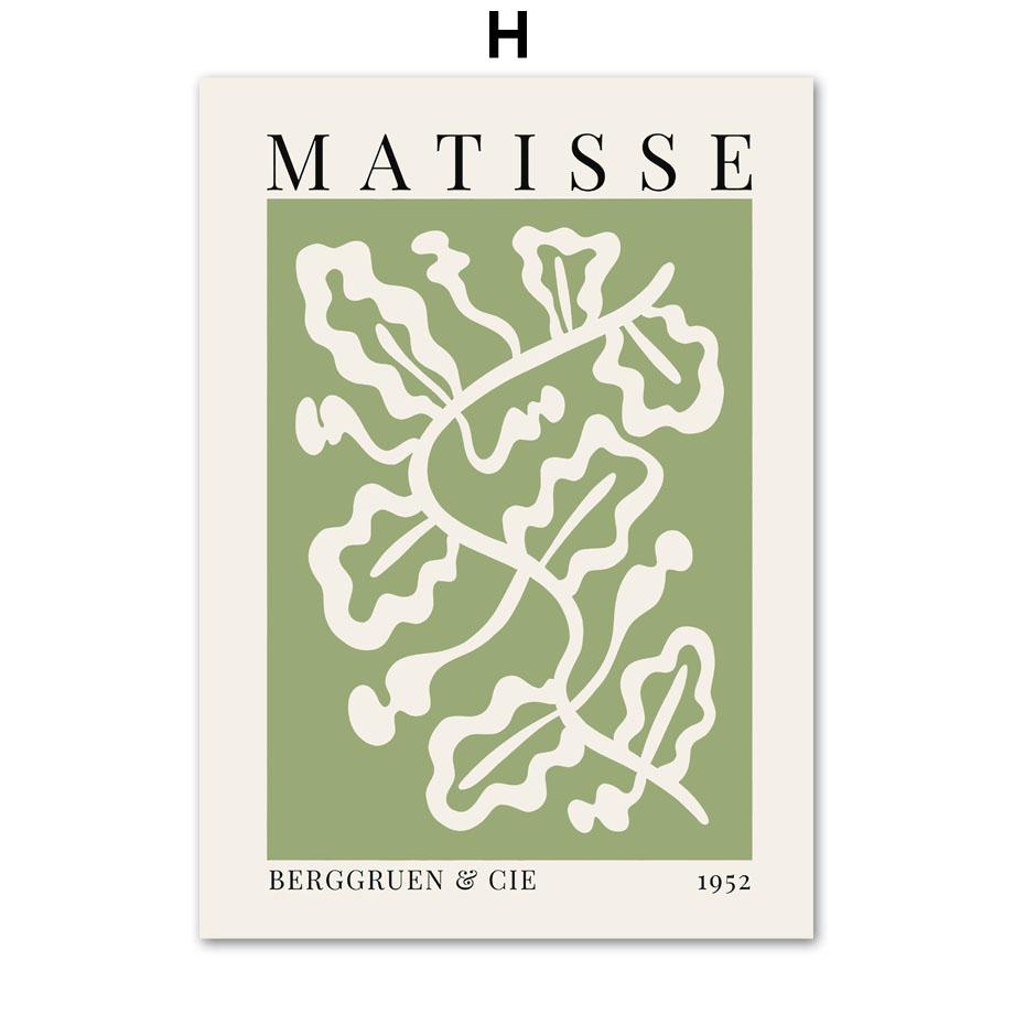 

Зеленый Анри Матисс ваза с вырезом из морских водорослей, настенная живопись на холсте, постеры на скандинавскую тему и принты, настенные панно для декора гостиной A4 21X30cm No Framed