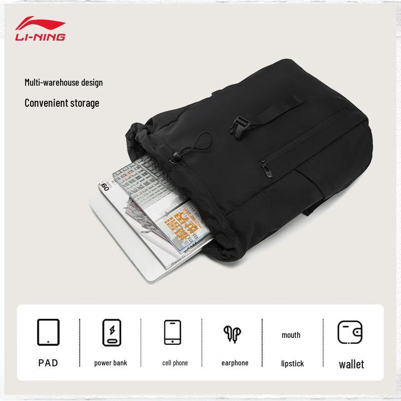 Li-Ning ABSV161 Unisex Water-Repellent Casual Backpack