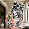 Phone Case: 2D Flat Suitable for iPhone 18 17 16 15 14 13 Pro Transparent Corner Protection Case, Little Bunny, Christmas and Halloween Gifts