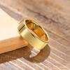 Basic 2/4/6 MM Wide Wedding Couple Ring for Women Men, PVD Gold Color Geometric Engagement Rings Finger Bands Jewelry