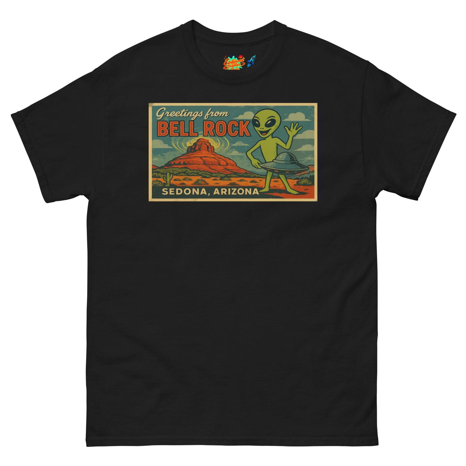 Greetings From Sedona Arizona Alien Pop Art T Shirt Mens Womens Tees Top Postcard S