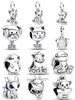 Copper Cute Animal Dog Cat Rabbit Bead Pendant Suitable For European Original Bracelet Diy Accessories Exquisite Jewelry