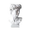 David Resin Statue - Plaster Head, Simple Room Decor, Artwork for Office or Wine Cabinet.
