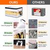 Clear Clothes Storage Bags 60L Plastic Blanket Storage Bags Vinyl Foldable Moving Bags With Zipper Closet Organizers