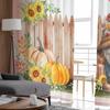 Thanksgiving Pflanzenzaun Sonnenblumen Kürbis Transparente Vorhänge für Kinderzimmer Schlafzimmer Wohnzimmer Voile Fenstervorhänge Tüll Vorhänge