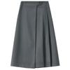 Shangdu Bila Women's Winter Linen Blend High-Waist A-Line Skirt