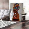 Figura astratta Pittura su tela Ritratto di donna africana Poster e stampe Arte della parete per soggiorno Decorazioni per la casa Immagine senza cornice