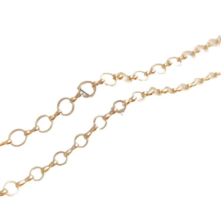Gold-Filled 6mm Round Link Chain: 8mm O Chain for DIY Bracelets & Earrings