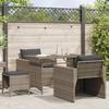 VidaXL Garden Lounge Set 4 Pcs with Grey Cushions Wicker, Outdoor Sofa Set, Garden Furniture Set, Set 366361