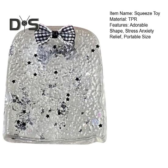 Clear Waffle Squeeze Toy Stress Relief Transparent Donut Toast Croissant Pinch Sensory Toy Kids Teens Adults Soft Stress Ball Cat Paw Fidget Toy