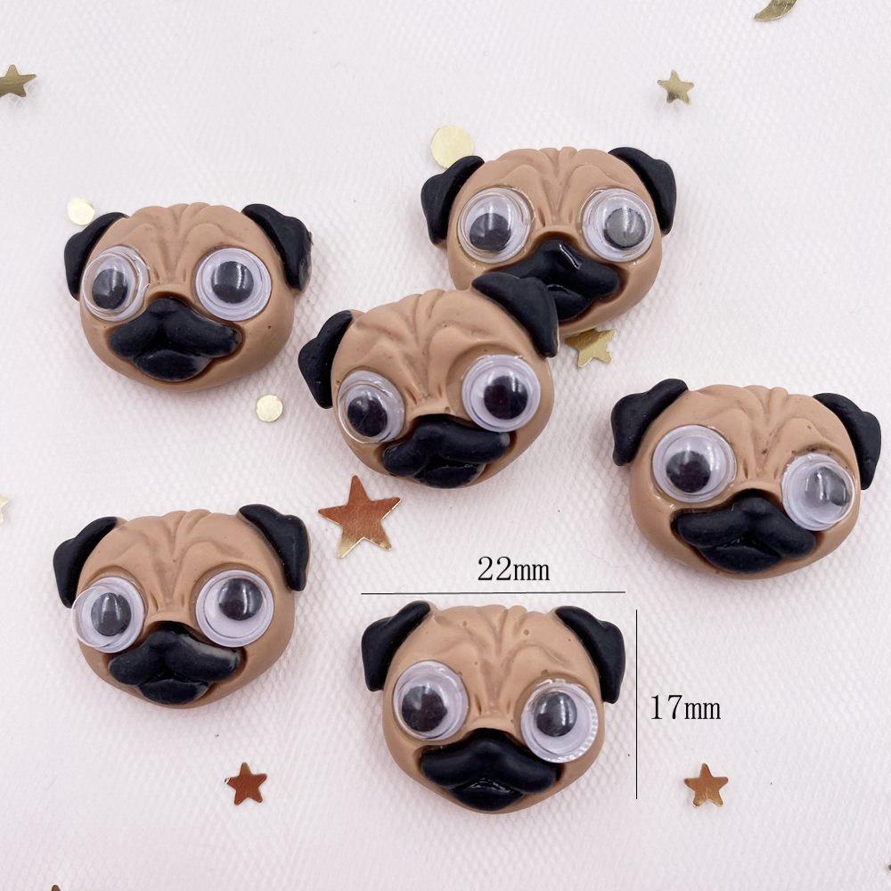 

10 шт., ручная краска из смолы, движущиеся глаза, милые красочные животные, кабошон с плоской задней частью, камень, альбом для вырезок, украшения на Хэллоуин для поделок