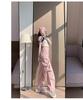 Women's Petite High-Waist Pink Cargo Sweatpants - Summer 2024 Wide-Leg Parachute Style