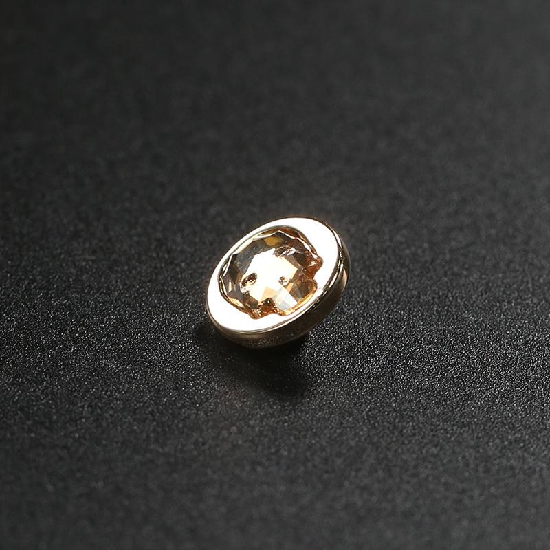 10 Stück Diamant Kristallglas Diamantknöpfe Herren- und Damenhemden Strickjacke Metallknöpfe High-End Totenkopf Schwarz Kleine Knöpfe