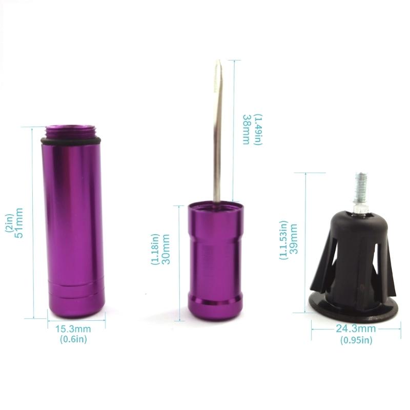 Tire Repairing Kit with Bacon Strips and Storage Canister for Mountain Bike Tires Tubeless Bike Tire Repair Tool