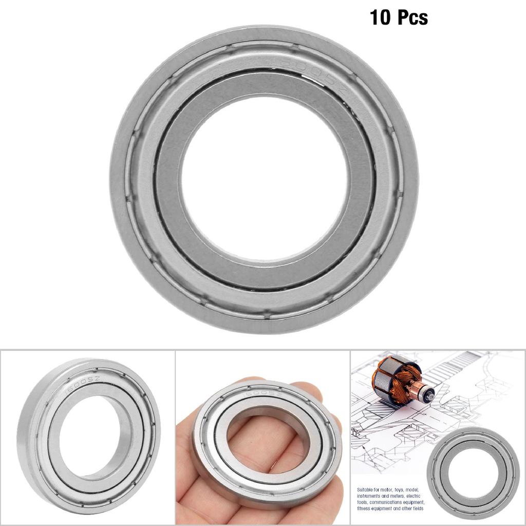 10pcs Steel High Speed Double Sided Sealed Deep Groove Ball Bearings (25 * 47 * 8mm)