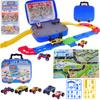 Car Track Parking In A Suitcase Map Cars Toy Set