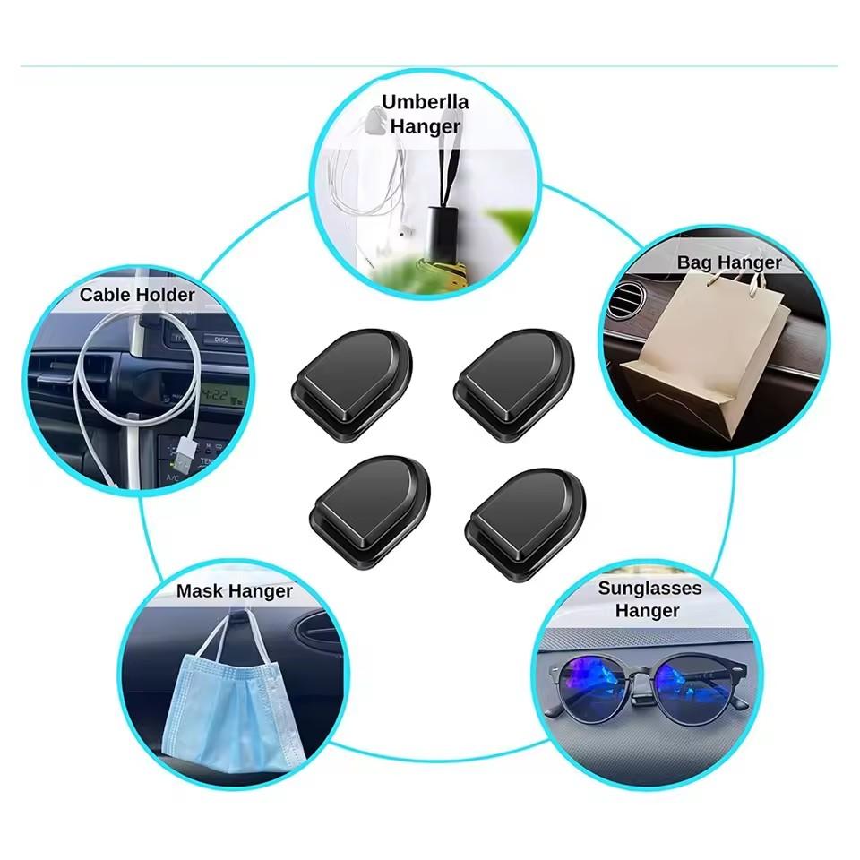Mini Car Hooks Interior Storage Holder for USB Cable Headphone Key Self-Adhive Dashboard Wall Hanging Hook Auto Accessories