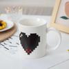 Heat Sensitive Color Changing Mugs Heart Pattern Ceramic Coffee Mugs Large Capacity Water Cup Juice Cup Holiday Rest Water Mug