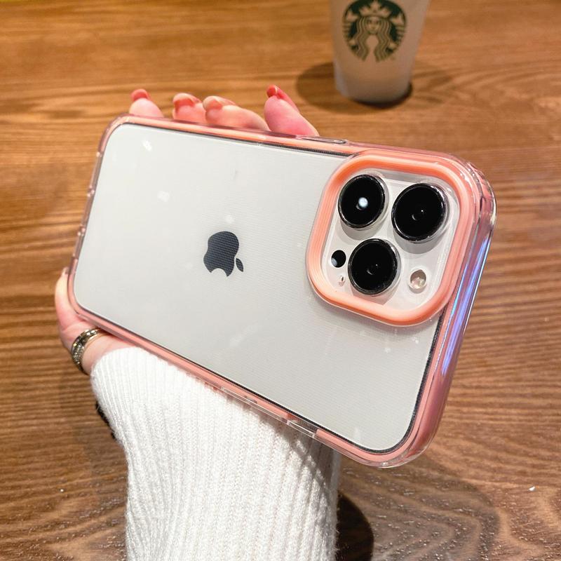 Candy Color Colorful Clear Phone Case For iPhone 16 Pro Max 15 14 13 12 11 X XS XR 7 8 Plus SE Transparent Soft Shockproof Cover