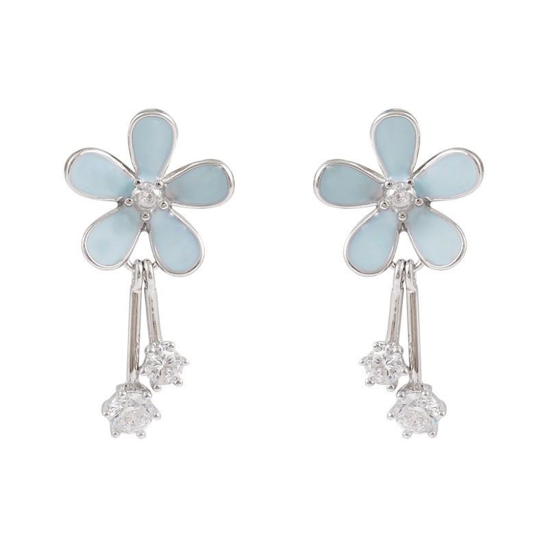 

Серьги в стиле «Лесная маргаритка» серо-голубые милые серьги-кисточки женские серьги в корейском стиле