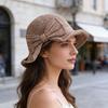Straw Hat Bowknot Decor Wide Brim Foldable Summer Hat Sun Protection Lightweight Outdoor Travel Sun Hat Sunshade Accessory