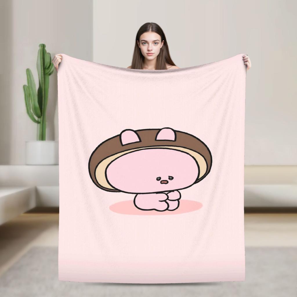 Warm Soft BlanketGirls Boys Camping A-Asamimichaan Throw Blanket  Flannel Bedspread For Home Decor Fluffy Sofa Bed Cover