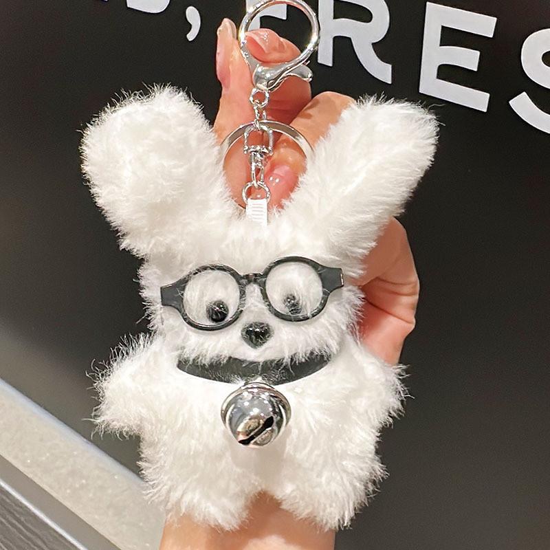 Dog Eyecatching Plush Keyring With Adorable Accessories And Soft Material Design