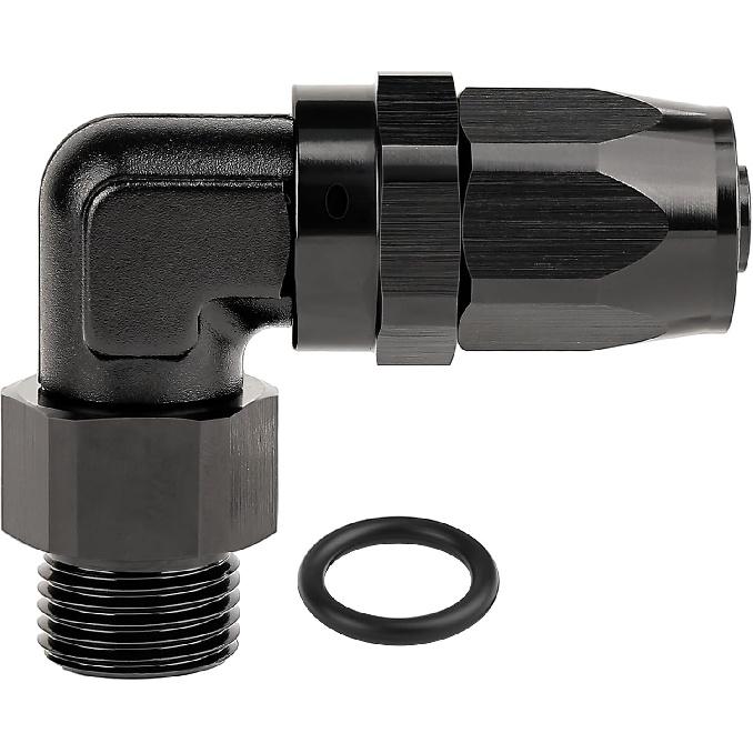 EVIL ENERGY 8AN Hose End to 8AN ORB 90 Degree Fitting Swivel for CPE Braided Hose