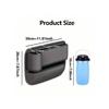 1pc Car Seat Gap Filler Organizer with Cup Holder PU Leather Car Side Seat Storage Box Multi-functional Car Interior Organizer F