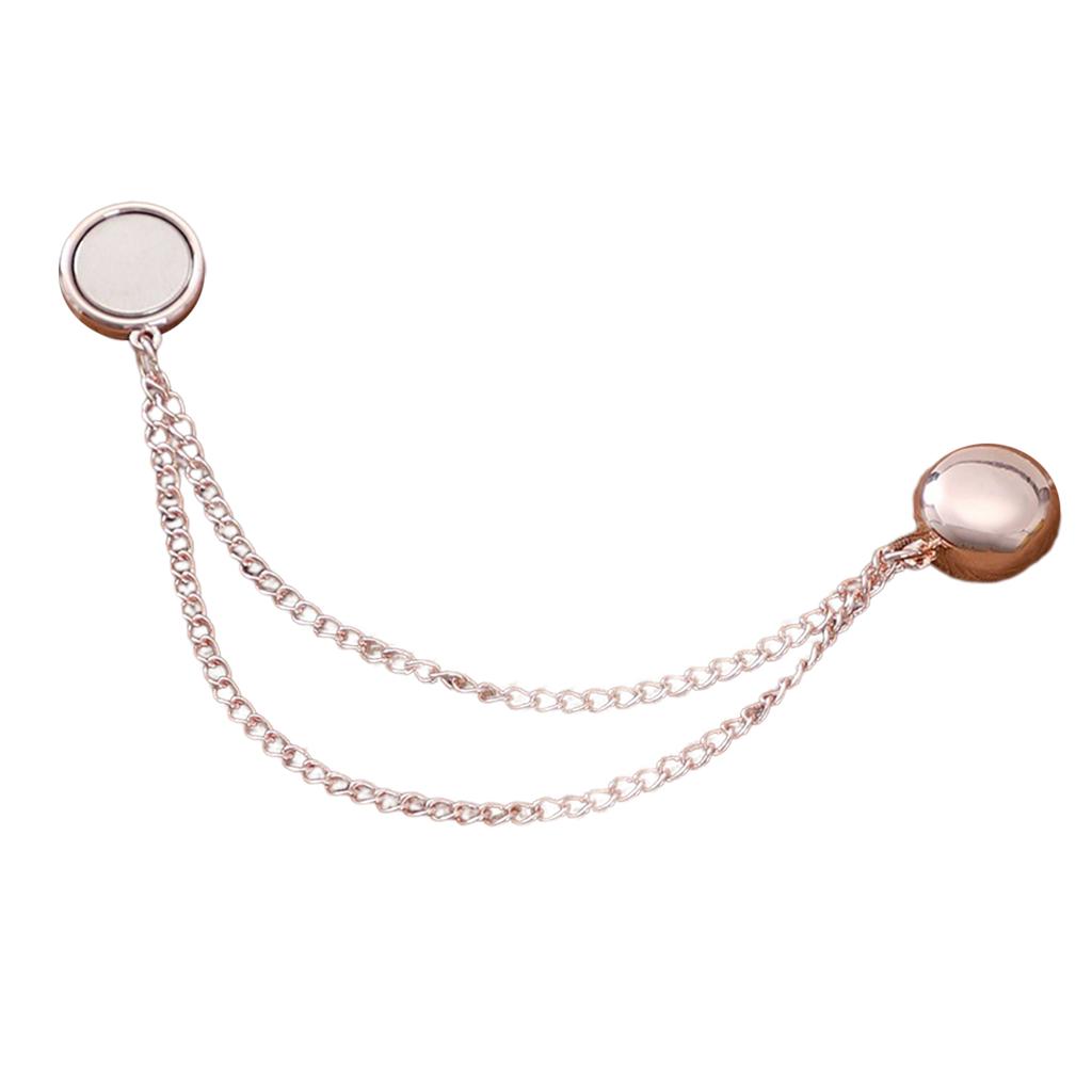 Magnetic Buckle Fashion Jewelry for Women Sweater Shawl Clips Long Chain Scarf Collar Pin for Women Girl Clothing Dress