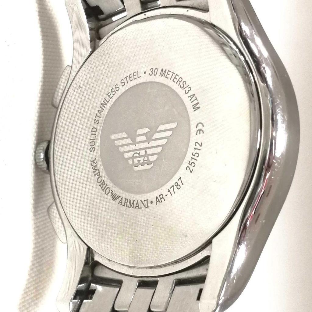 Used EMPORIO ARMANI AR1787 Blue Dial Classic Chronograph Watch