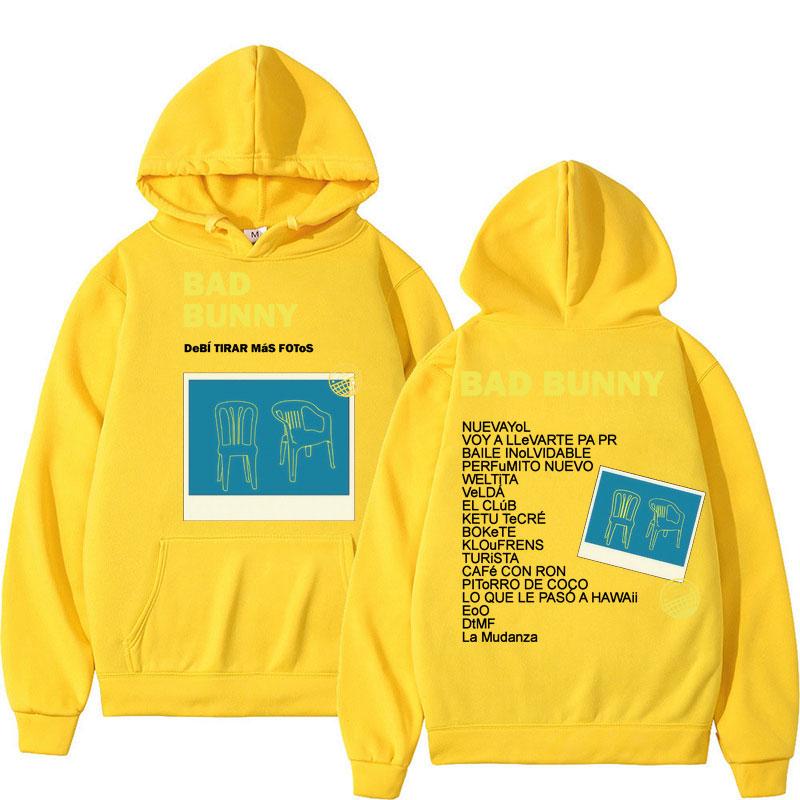 Bad Bunny Debi Tirar Mas Fotos Album Tour Hoodies Men Women Fashion Sweatshirts Fleece Oversized Casual Sportwear