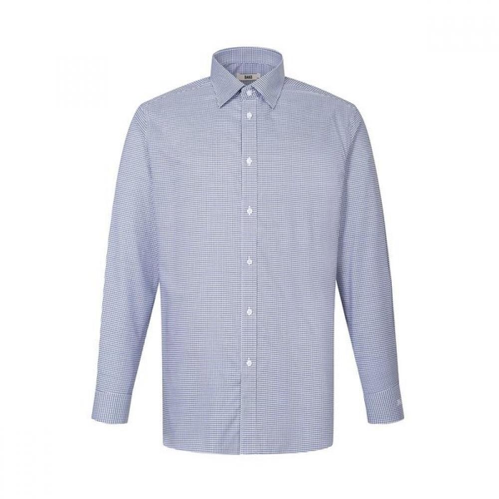 

DakS Men S Micro Check Regular Fit Long Sleeve Shirt dmp1Shdl121b1 Blue/095