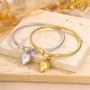 European and American fashion open , love horseshoe corrosion octagram diamond  women's k gold solid 