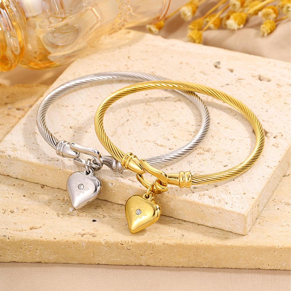 European and American fashion open , love horseshoe corrosion octagram diamond  women's k gold solid 