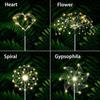 Outdoor Solar Lights LED Firework Landscape Lamp Colorful Solar Powed Lights Waterproof For Garden Pathway Decor